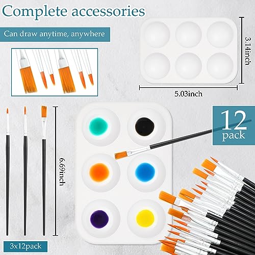 Ctosree 12 Sets Pre Drawn Canvas Kit for Painting Adults Sip and Paint Kit Art Pre Printed Canvas Bulk for Adult Date Night, Art Party & Holiday Gift(Landscape,8 x 10 in) - size: 8 x 10 in, style: Landscape