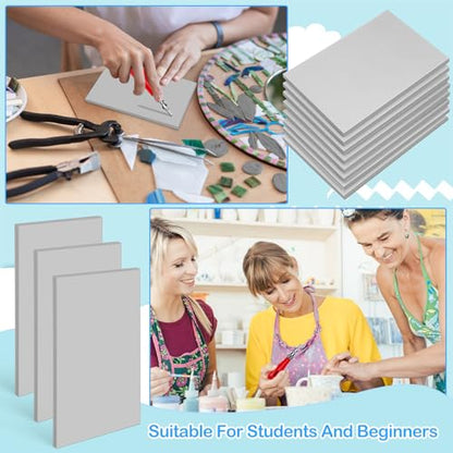 Frienda 50 Pack Rubber Carving Blocks 4 x 6 Inch, Rubber Stamp Carving Blocks for Printmaking, Printing, DIY Craft Project, Soft Block Stamp for Beginners and Professional(Gray) - color: Gray