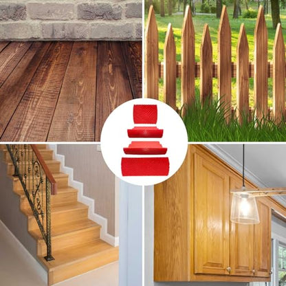 Wood Graining Tool, 4 PCS Wood Grain Tool Set, Rubber Empaistic Wood Texture Painting Tool for DIY Wall Room Art Paint Decoration - size: 4pcs