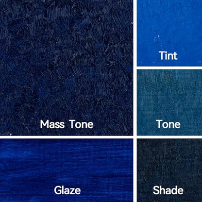 PHOENIX Phthalo Blue Oil Paint - 40ml / 1.35 Fl oz. Single Tube - Artist Quality Phthalocyanine Blue Oil Based Paint for Professionals - color: Phthalo Blue