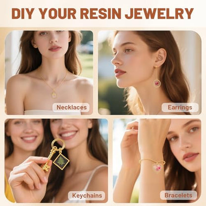 Gartful Open Bezels for Resin Jewelry Making, Hollow Frame Pendants with Jump Rings, Craft Bezels for Necklace, Earrings - style: Engraved Frame - 4 Styles 30PCS