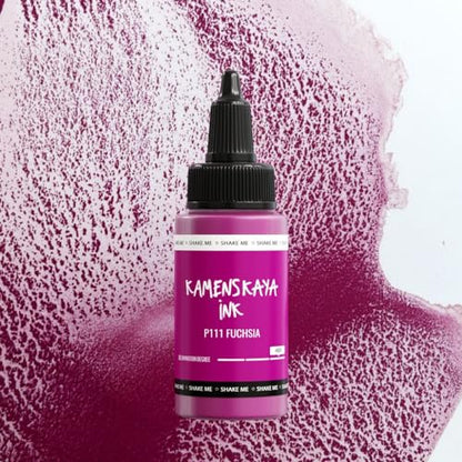 KAMENSKAYA Delaminating Alcohol Inks - Self-Splitting Alcohol Ink P-111 'Fuchsia' - 1 fl oz (30 ml) - color: P-111 'Fuchsia'