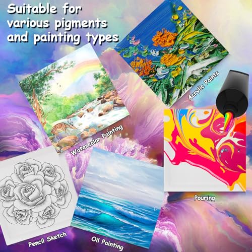 32PCS Mini Canvases for Painting – 3 x 3 in Bulk Small Square Stretched Canvases, 0.4 in Thick Blank Canvas for Students, Art Supplies, School & Home Crafts - size: 32Pcs Mini Canvas -3x3in
