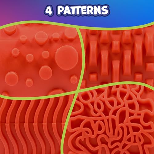 READY 2 LEARN Paint & Dough Explorers | 4 Patterns | Set 1 | Imagine Colors | Chunky Texture Rollers for Kids | Paint, Ink and Play Dough Accessories