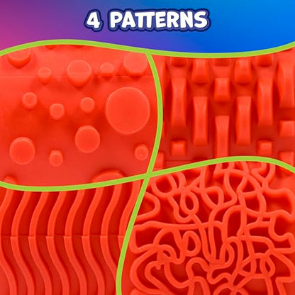 READY 2 LEARN Paint & Dough Explorers | 4 Patterns | Set 1 | Imagine Colors | Chunky Texture Rollers for Kids | Paint, Ink and Play Dough Accessories