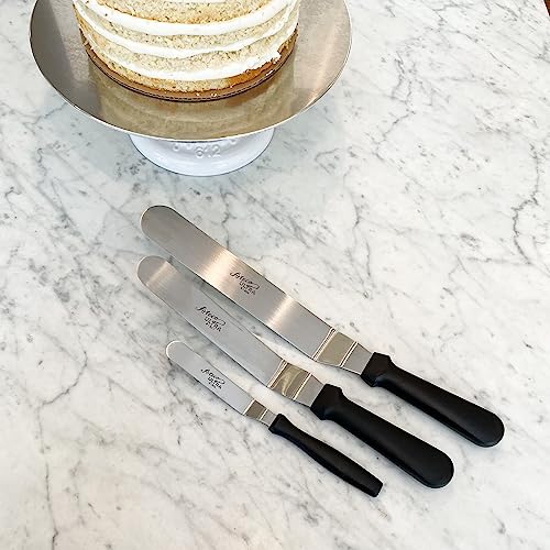 Ateco Ultra Offset Spatula 3 Piece Set; 1305 - 4.25 Inch, 1307 - 7.75 Inch, and 1309 - 9.75 Inch, Stainless Steel Blades - style: Offset Spatula - 3 Pc Set