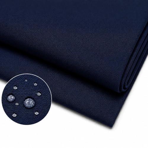 600 Denier 60" Wide Waterproof, Water Repellant Canvas Fabric for Indoor/Outdoor Projects, Upholstery, Home Decor - Sold by the Yard - color: Navy Blue, size: 1 Yard