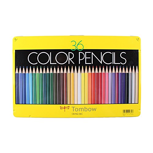Tombow 51632 1500 Series Colored Pencils, 36 Piece Set. Artist Grade Wax-Based Colored Pencils in a Reusable Tin - size: 1 Count (Pack of 36)