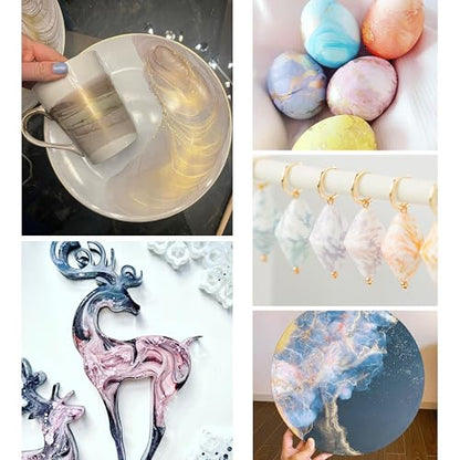 Kamenskaya Alcohol Ink Set - 34 Color Variations - Set #21-4 Alcohol Inks x 0.51 fl oz (15 ml) - color: 21, style: Pastel inks