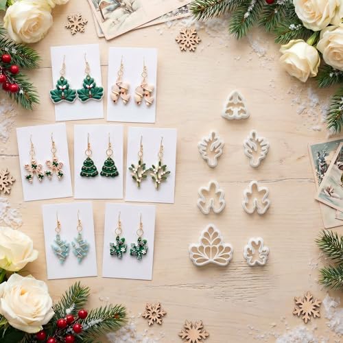 28 Pcs Polymer Clay Cutters & Polymer Clay Tools,Clay Cutters of Four Seasons for Polymer Molds for Earrings Jewelry Making