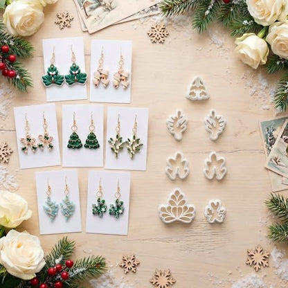28 Pcs Polymer Clay Cutters & Polymer Clay Tools,Clay Cutters of Four Seasons for Polymer Molds for Earrings Jewelry Making