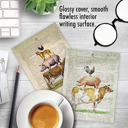 The Best Card Company - 10 Assorted Blank Note Cards Bulk Box Set 4 x 5.12 Inch with Envelopes (10 Designs, 1 Each) Boxed Assorted Kid Cards of Pets - FARM STAND M6595OCB - style: Farm Stand