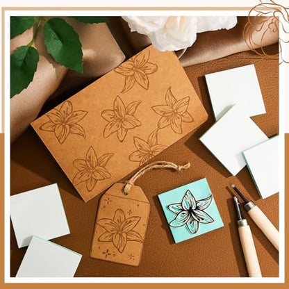 Frienda 72 Pcs 2" x 2" Rubber Carving Blocks Linoleum Blocks for Printmaking, Stamp Making, DIY Crafting, Scrapbook, Painting, Soft and Easy to Carve (White Green) - color: White Green