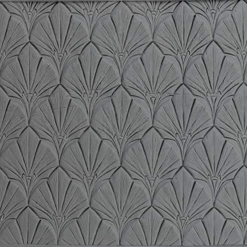 Art Deco Fan Pattern Clay Texture Roller 4" for Polymer Clay - color: Art Deco Fan Pattern Roller