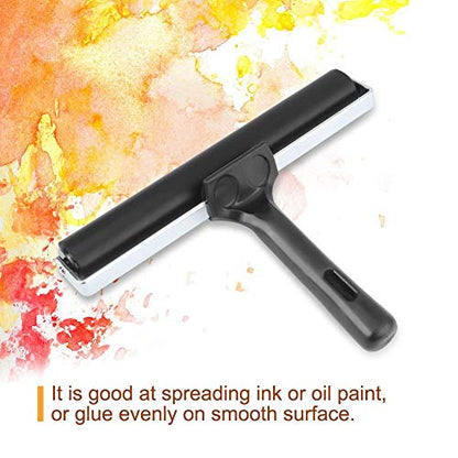 7.8 Inch Soft Rubber Brayer,Rubber Brayer Roller Paint Brush Ink Applicator Art Craft Oil Painting Tool