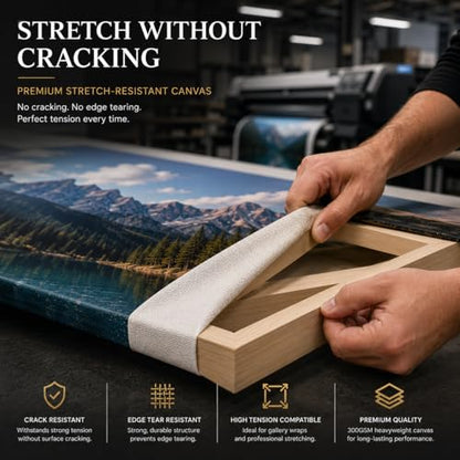 60" x 100ft Glossy Polyester Canvas Roll, 300gsm Professional Wide Format Inkjet Canvas for Eco Solvent, Latex & UV Printing, Giclée Photo & Gallery Wrap - size: Polyester Solvent ECO-Glossy 60"x100'