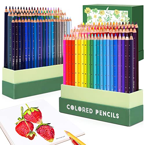 Arrtx 126 Colored Pencil Set Soft Core Coloring Pencils for Adult Color Drawing Blending Shading Sketching, Coloring Pencils Art Supplies for Artists Adults Beginners - style: Artistic