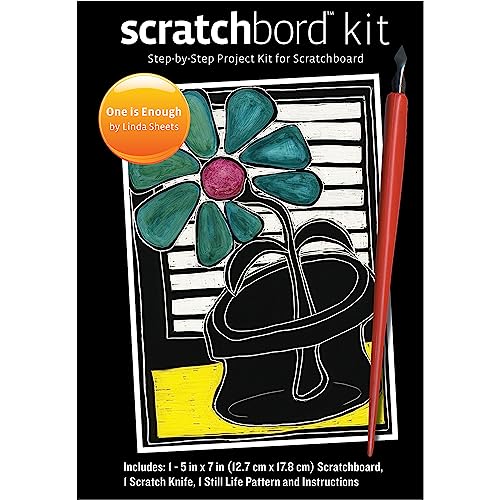 Ampersand Art Supply Scratchbord | One is Enough | 5’’ x 7’’ | Professional Scratchboard Art Panel | for Scratchboard Drawing, Illustration & Mixed Media - style: One is Enough