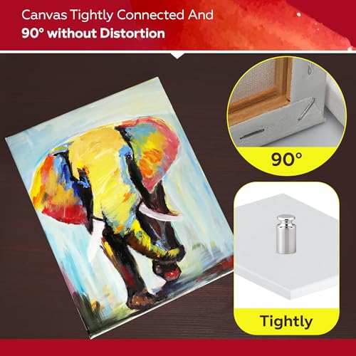 Stretched Canvas for Painting,10Pack 9X12 Inch Stretched White Blank Canvas,8 Oz Triple Primed 5/8" Profile Stretched Canvas,100% Cotton,Canvases for Painting, for Acrylics, Oils - style: 10 PACK 9X12