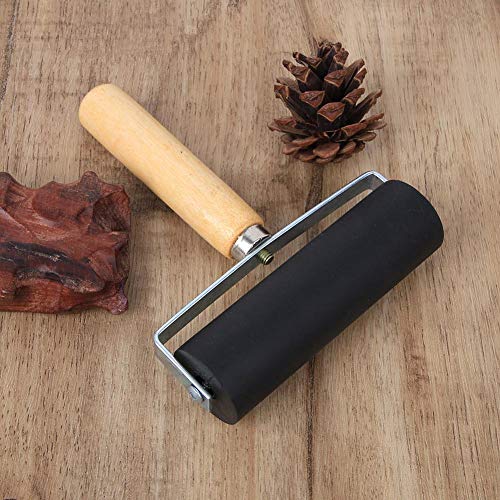 Rubber Brayer Roller Detachable Printing Roller for Ink, Printmaking, Block Stamping, Printing, Applying Glue, Wallpaper