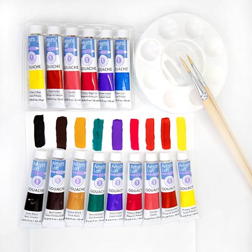 Artist's Loft 12 Color Gouache Paint Set - Academic Level 1