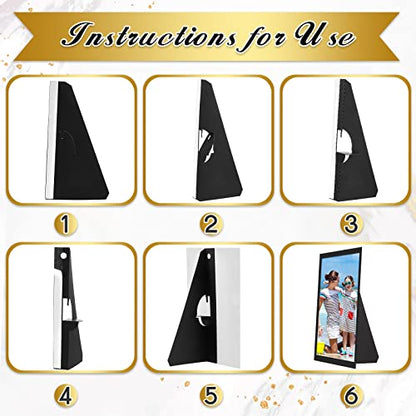 Marspark Poster Stand Self Stick Easel Back Poster Board Stand Convenient Peel and Stick Self Adhesive Easels Display Cardboard Sign (15 Inch,Black,12 Pack) - color: Black, size: 15 Inch