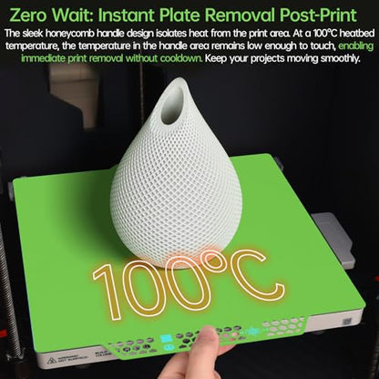 BIGTREETECH BIQU CryoGrip Pro Glacier-Green for Bambu-Lab P1P/P1S/P2S/X1C/X2D/X1E/A1 3D Printers 257x257MM Panda Build Plate Double Sided Upgrade Removable Surface Platform - style: Glacier-Green(P1P/P1S/P2S/X1C/X2D/X1E/A1)