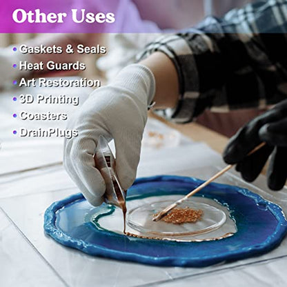 Bundle Set of 15A Silicone Mold Making Kit Liquid Silicone Rubber and 40A Silicone Putty