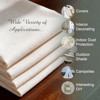 Canvas Fabric, Premium 10oz Natural Cotton Duck Canvas Fabric 62'' Wide for Arts & Crafts, Backings, Covers (Natural, 2 Yards)