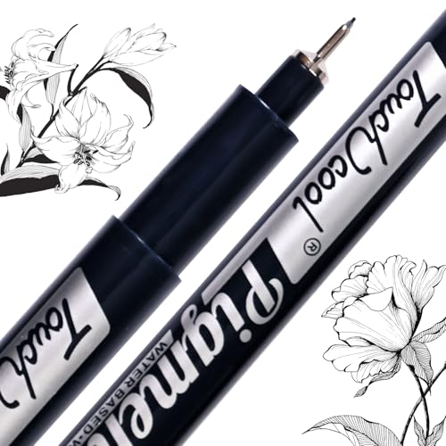 Micro Drawing Pens Art Pens, Fineliner - 12 Assorted Sizes, Fine Line Waterproof Black Ink Artist Supplies for Artists Adults Sketch Outline Anime Illustration Manga Writing