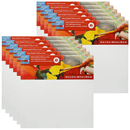 Artist's Loft Level 2 Gallery Wrapped Traditional Canvas, 12 Pack - size: 24 x 24