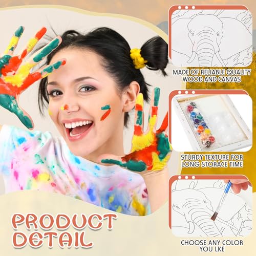 Zhanmai 72 Pcs 12 Sets Sip and Paint Kit Pre Drawn Canvas for Painting 8" x 10" Paint Party Canvas Painting Pre Printed Canvases for Party Favor DIY Virtual Adult's Date Night(Natural Scenery) - style: Natural Scenery