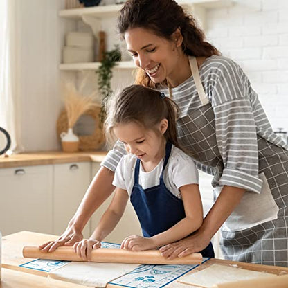 Silicone Pastry Mat with Measurement, Baking Mat for Fondant, Rolling Dough, Pie Crust, Pizza and Cookies, Fondant Mat,16" x 24", Blue - color: Blue, size: 24"L x 16"W