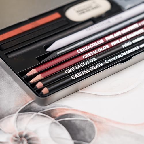 Cretacolor Teacher's Choice Drawing Sets, Tin Set of 11