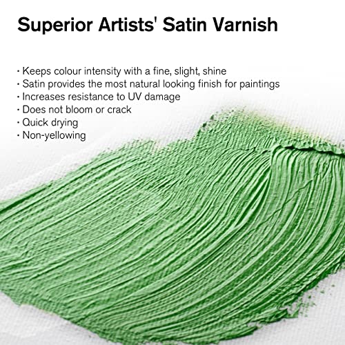 Winsor & Newton Professional Artists' Satin Varnish, 250ml (8.4oz) Bottle - color: Satin Varnish, style: 8.4-oz Bottle