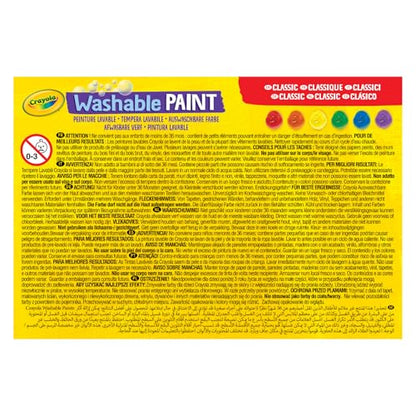 Crayola Washable Kids Paint, 6 Count, Kids At Home Activities, Painting Supplies, Gift, Assorted
