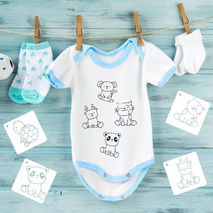 3 Inch Cute Animal Stencils for Crafting, 50pcs Reusable Nature Designs for Painting on Wood, Canvas, Fabric, Coasters, Wall Decor