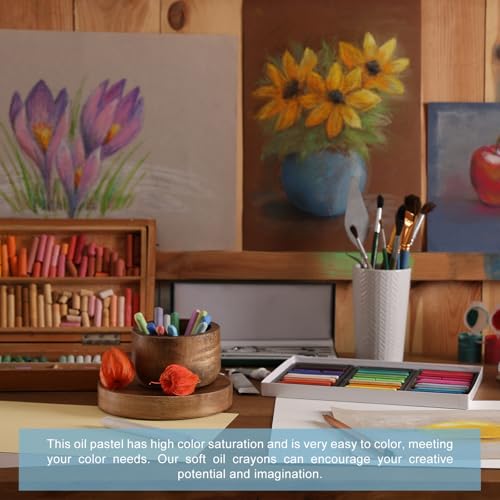 PATIKIL Grey Oil Pastels, 24Pcs Soft Oil Crayons Vibrant and Creamy Pastels Stick Art Supplies for Art Painting Drawing Blending Graffiti for Artists Beginners - color: Grey