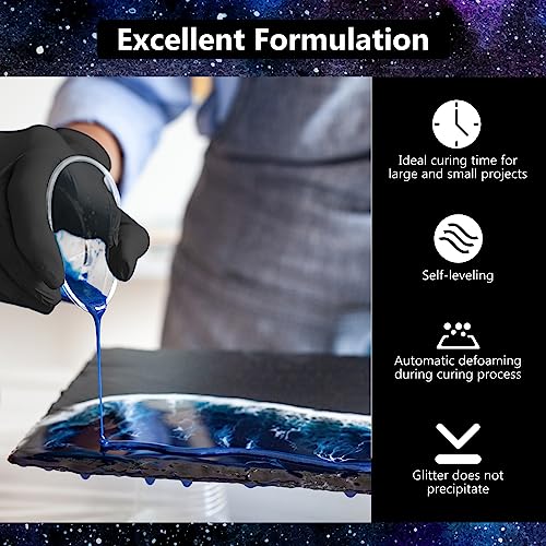 KISREL Epoxy Resin 82OZ - Crystal Clear Epoxy Resin Kit - No Yellowing No Bubble Art Resina Casting for Art Crafts, Jewelry Making, Wood & Molds(41OZ x 2) - size: 82OZ