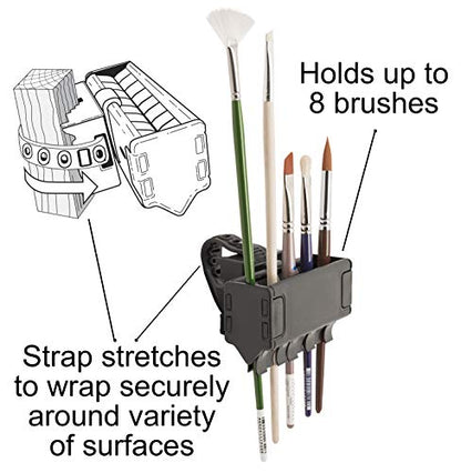 Easy To Use Products Brush Grip Paintbrush Holder and Drying Rack/Caddy, Painting Supplies (Black) - size: 1 Pack