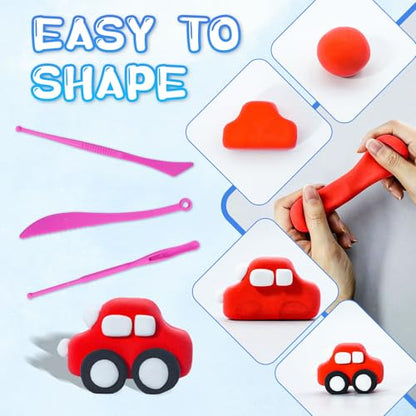Air Dry Clay-108 Pack 36 Colors Modeling Clay for Kids, Boys and Girls, Air Dry Clay Bulk Kit for Adults with 3 Sculpting Tools and Instructions, Safe, Non-Toxic, DIY Model Magic Clay Gifts Kids Toys - color: 108 Pack