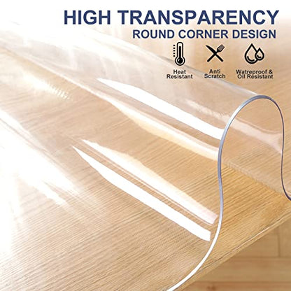 12x12 Inch Square Clear PVC Vinyl Tablecloth Protector - Glass, Metal, Wooden Table Tops - 1.5mm Thick - Waterproof, Wipeable - color: Clear 1.5mm, size: 12" x 12" (Square)