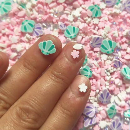 40g Fimo Polymer Shells Adults Nails Slices Art Design Supplies DIY Craft (Shell) - color: Shell