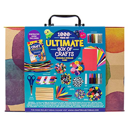 Made By Me Ultimate Craft Box, Art & Craft Activities 1000 Piece Set, Storage Case, Great for Preschool Arts & Crafts, Adult & Group Projects, Craft Box for Kids Girls & Boys - style: 1000 Piece Set