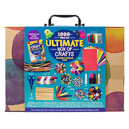 Made By Me Ultimate Craft Box, Art & Craft Activities 1000 Piece Set, Storage Case, Great for Preschool Arts & Crafts, Adult & Group Projects, Craft Box for Kids Girls & Boys - style: 1000 Piece Set