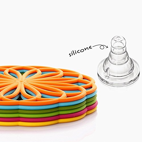 ME.FAN Silicone Trivet Mat - Kitchen Hot Pads for Pots & Dish - Insulated Teapot Trivet - Flexible, Durable, Non-Slip Large Coasters 3 Set Grass Green - color: 3set-grass Green