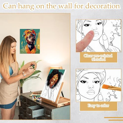 Ctosree 12 Sets Pre Drawn Canvas Kit for Painting Adults Sip and Paint Kit Art Pre Printed Canvas Bulk for Adult Date Night, Art Party & Holiday Gift(Couple,8 x 10 in) - size: 8 x 10 in, style: Couple