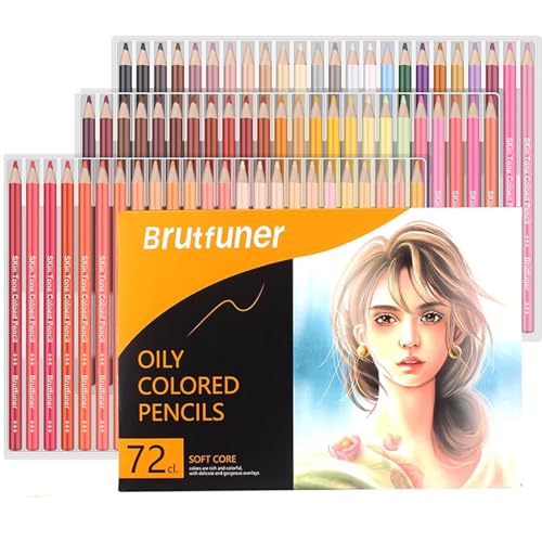 LBW 72 Skin Tone Colored Pencils for Adult Coloring Pencils, Oil Based Soft Core Professional Color Pencils Set for Artists Beginners Drawing Coloring Sketching Blending - style: 72 Count