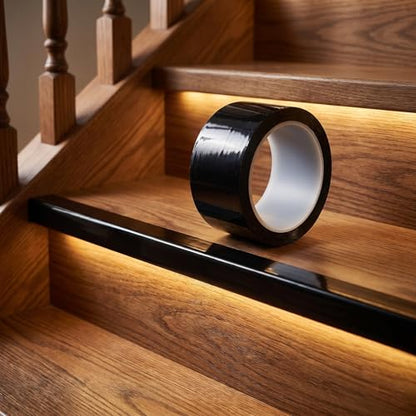 OUNONA 1 Roll Blackout Tape for Electronics - 2" x164ft PET Film Light Blocking Adhesive Tape - Heat Resistant and Waterproof - Single-Sided for LED Lights Screens and Glare Shielding - size: 5000.00X5.00X0.10CM