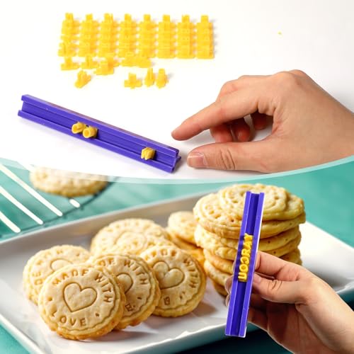 Clay Letter Stamps Alphabet Stamps Pottery Stamp for Clay Polymer Clays Tools Mini Alphabet Stamp Fondant Cookie Cake Impress Embosser Cutter-Stamp DIY Making Tools (72 Characters)